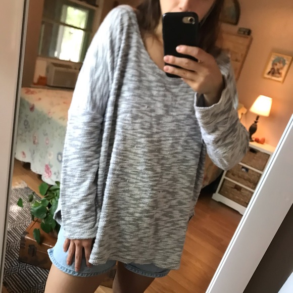 EARTHBOUND Sweaters - loose gray knit sweater